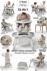 Kiwi Mimo 12’si 1 Arada Çok Fonksiyonlu Mama Sandalyesi – Oyun & Aktivite Masası - 16