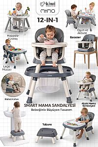 Kiwi Mimo 12’si 1 Arada Çok Fonksiyonlu Mama Sandalyesi – Oyun & Aktivite Masası - 14