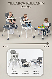 Kiwi Mimo 12’si 1 Arada Çok Fonksiyonlu Mama Sandalyesi – Oyun & Aktivite Masası - 42